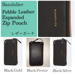 Bandolier Unisex Plain Leather Smart Phone Cases For Women Black/gold X One Size