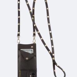 Bandolier SARAH 2020-21FW Plain Leather IPhone 8 IPhone 8 Plus IPhone X IPhone XS For Women Black Gold/airpod Pro X Iphone 13 Pro -Bandolier Online Shop org 2778