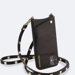 Bandolier SARAH 2020-21FW Plain Leather IPhone 8 IPhone 8 Plus IPhone X IPhone XS For Women Black Gold/airpod Pro X Iphone 13 Pro -Bandolier Online Shop org 2779