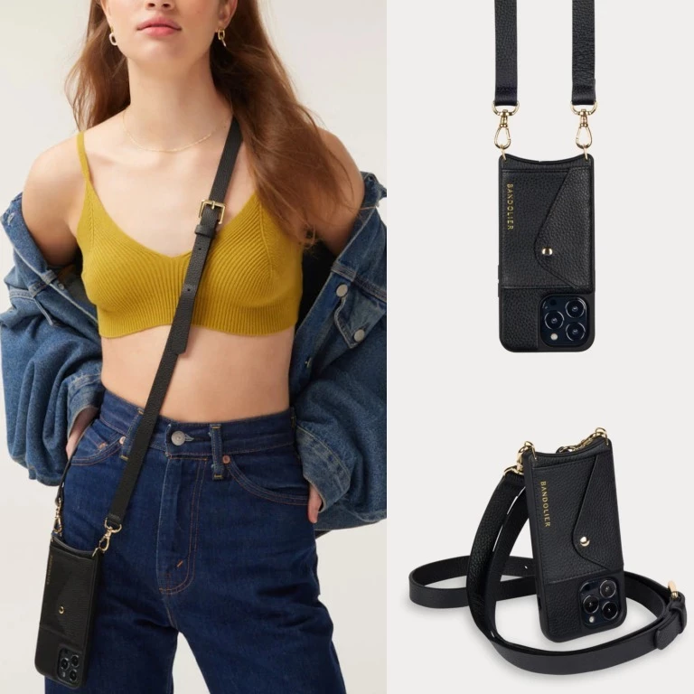 Bandolier Plain Leather IPhone 8 IPhone 8 Plus IPhone XS IPhone XS Max For Women Mauve/silver X Iphone 12 Pro Max 4 Bandolier Plain Leather IPhone 8 IPhone 8 Plus IPhone XS IPhone XS Max For Women Mauve/silver X Iphone 12 Pro Max - Image 4