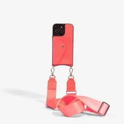 Bandolier Plain Leather IPhone 13 IPhone 13 Pro IPhone 13 Pro Max For Women Coral/silver X Iphone 12 Pro Max -Bandolier Online Shop org 2860