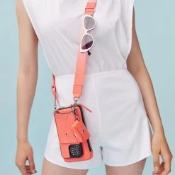 Bandolier Plain Leather IPhone 13 IPhone 13 Pro IPhone 13 Pro Max For Women Coral/silver X Iphone 12 Pro Max -Bandolier Online Shop org 2862