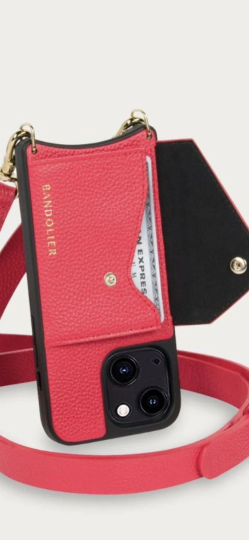 Bandolier Unisex Plain Leather Logo IPhone 13 IPhone 13 Mini For Women Poppy Red X Iphone12pro 8 Bandolier Unisex Plain Leather Logo IPhone 13 IPhone 13 Mini For Women Poppy Red X Iphone12pro - Image 8