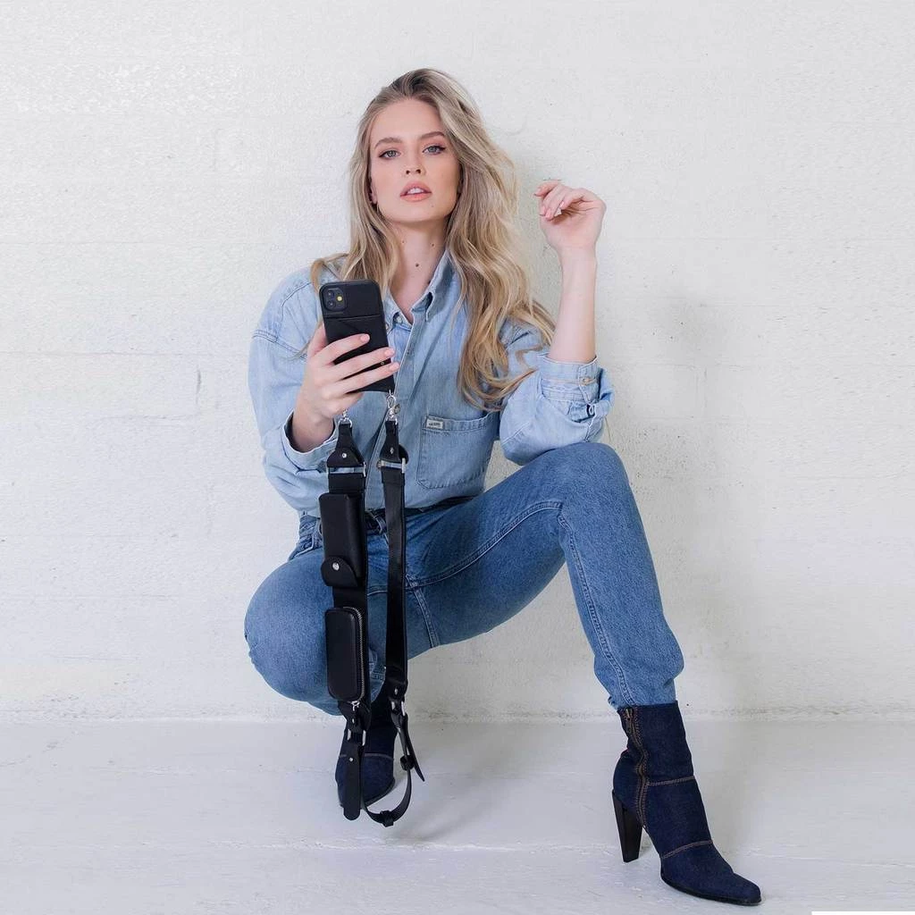 Bandolier Unisex Plain Leather IPhone 8 Plus IPhone XS IPhone XS Max For Women Black/gold X 13 11 Bandolier Unisex Plain Leather IPhone 8 Plus IPhone XS IPhone XS Max For Women Black/gold X 13 - Image 11