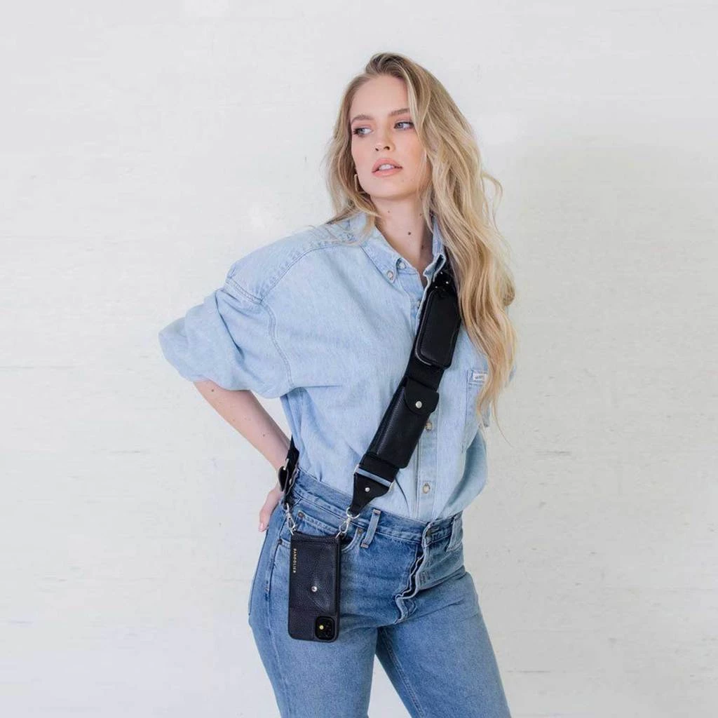 Bandolier Unisex Plain Leather IPhone 8 Plus IPhone XS IPhone XS Max For Women Black/gold X 13 12 Bandolier Unisex Plain Leather IPhone 8 Plus IPhone XS IPhone XS Max For Women Black/gold X 13 - Image 12