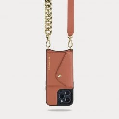 Bandolier Chain Plain Leather Logo IPhone 13 IPhone 13 Pro For Women Clay/gold X Iphone 13 Mini -Bandolier Online Shop org 2898