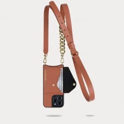 Bandolier Chain Plain Leather Logo IPhone 13 IPhone 13 Pro For Women Clay/gold X Iphone 13 Mini -Bandolier Online Shop org 2900