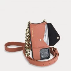 Bandolier Chain Plain Leather Logo IPhone 13 IPhone 13 Pro For Women Clay/gold X Iphone 13 Mini -Bandolier Online Shop org 2903