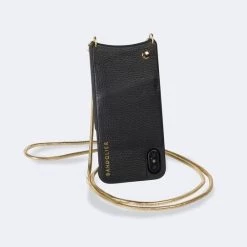Bandolier Chain Plain Leather IPhone XS Max IPhone XR Logo For Women Black/gold X Iphone 12/12pro -Bandolier Online Shop org 3041