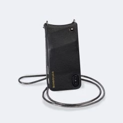 Bandolier Chain Plain Leather IPhone XS Max IPhone XR Logo For Women Black/gold X Iphone 12/12pro -Bandolier Online Shop org 3049