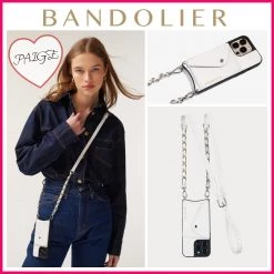 Bandolier 2022-23FW Leather Logo IPhone 13 IPhone 13 Pro IPhone 13 Pro Max For Women White/silver X Iphone 13