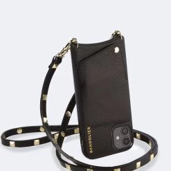 Bandolier SARAH Studded Street Style Leather IPhone 8 IPhone 8 Plus IPhone X For Women Black/gold X Iphone Xs Max -Bandolier Online Shop org 3115