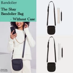 Bandolier Chain Plain Leather Co-ord Logo Smart Phone Cases For Women Black/silver X One Size
