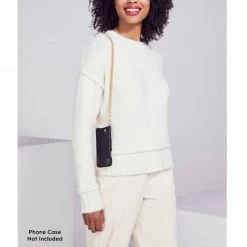 Bandolier Chain Plain Leather Co-ord Logo Smart Phone Cases For Women Black/silver X One Size -Bandolier Online Shop org 3195