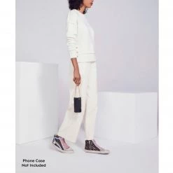 Bandolier Chain Plain Leather Co-ord Logo Smart Phone Cases For Women Black/silver X One Size -Bandolier Online Shop org 3198