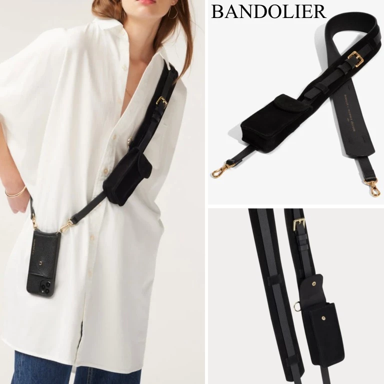 Bandolier Unisex Blended Fabrics Street Style Plain Leather Co-ord For Women Black/gold X Iphone 13 1 Bandolier Unisex Blended Fabrics Street Style Plain Leather Co-ord For Women Black/gold X Iphone 13