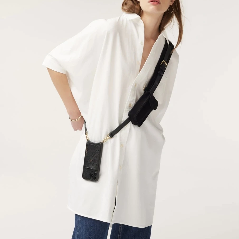 Bandolier Unisex Blended Fabrics Street Style Plain Leather Co-ord For Women Black/gold X Iphone 13 3 Bandolier Unisex Blended Fabrics Street Style Plain Leather Co-ord For Women Black/gold X Iphone 13 - Image 3