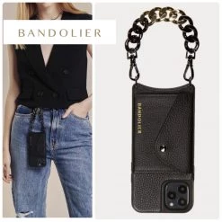Bandolier Plain Leather IPhone 11 Pro IPhone 11 Pro Max IPhone 11 For Women Black/gold X Iphone12/12 Pro