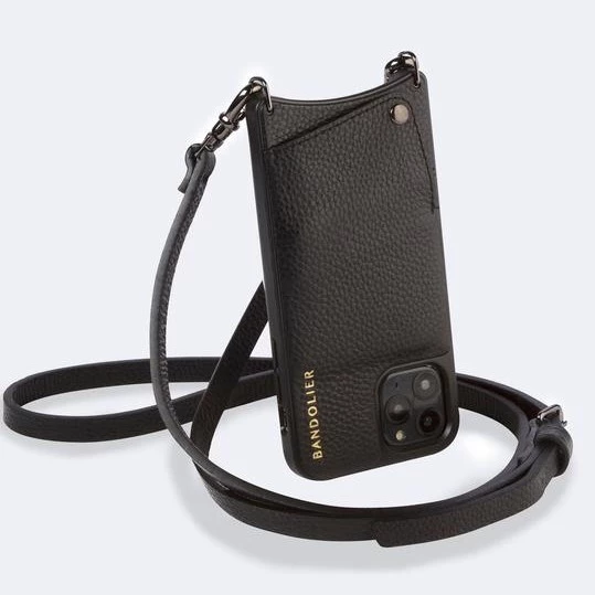 Bandolier EMMA 2020-21FW Plain Leather Logo Smart Phone Cases For Women Black/pewter X Iphone 12 Pro Max 18 Bandolier EMMA 2020-21FW Plain Leather Logo Smart Phone Cases For Women Black/pewter X Iphone 12 Pro Max - Image 18