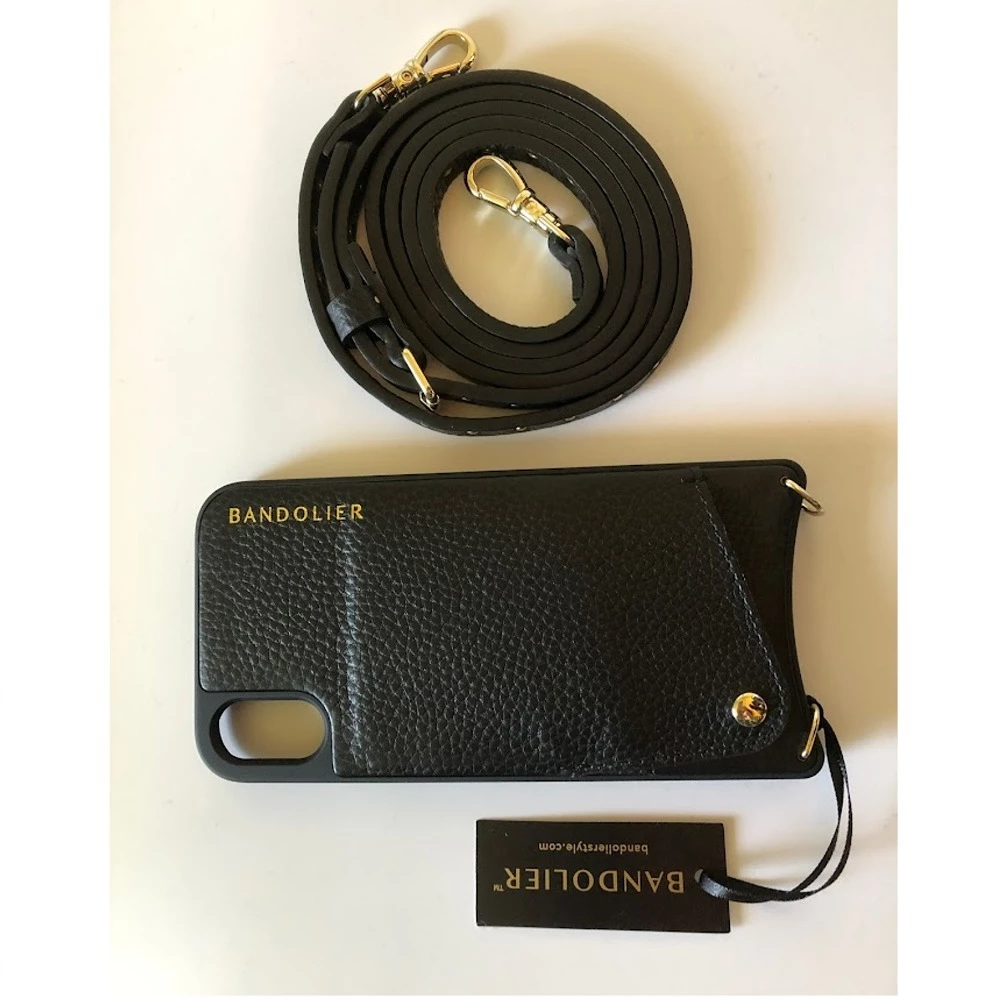 Bandolier Plain Leather IPhone XS Max IPhone XR Logo IPhone 11 Pro For Women Black/gold X Iphone 12/12 Pro 4 Bandolier Plain Leather IPhone XS Max IPhone XR Logo IPhone 11 Pro For Women Black/gold X Iphone 12/12 Pro - Image 4