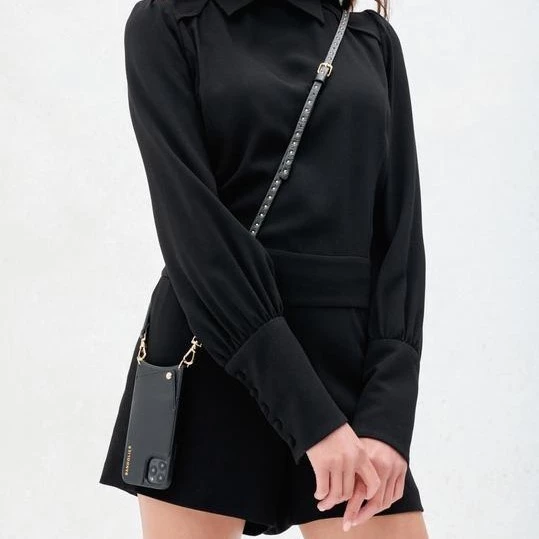 Bandolier Plain Leather IPhone XS Max IPhone XR Logo IPhone 11 Pro For Women Black/gold X Iphone 12/12 Pro 11 Bandolier Plain Leather IPhone XS Max IPhone XR Logo IPhone 11 Pro For Women Black/gold X Iphone 12/12 Pro - Image 11