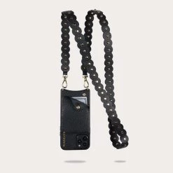Bandolier Studded Plain Leather Logo IPhone 13 IPhone 13 Pro For Women Black/gold X Iphone 13 Pro -Bandolier Online Shop org 3448