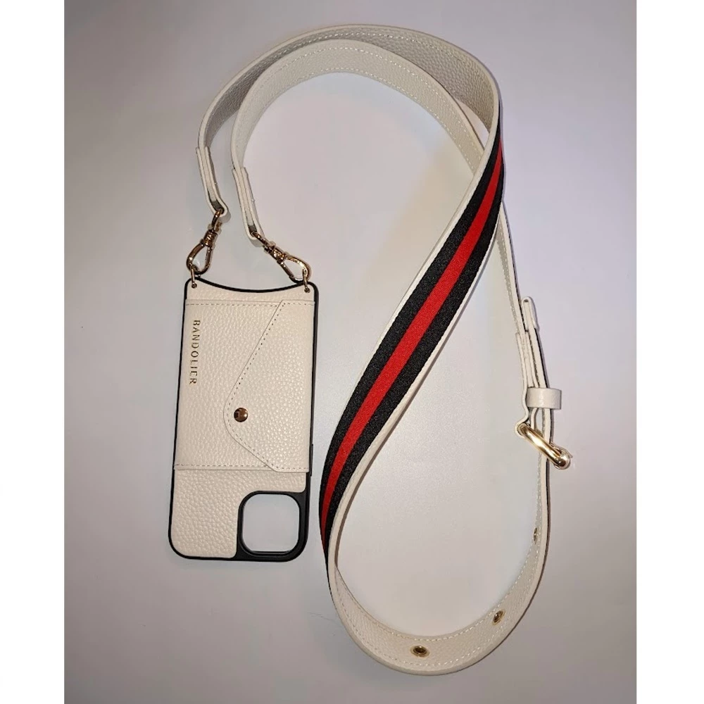 Bandolier Plain Leather IPhone 13 IPhone 13 Mini IPhone 13 Pro For Women Ivory/gold X Iphone 13 Mini 2 Bandolier Plain Leather IPhone 13 IPhone 13 Mini IPhone 13 Pro For Women Ivory/gold X Iphone 13 Mini - Image 2