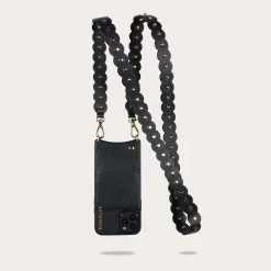 Bandolier Studded Plain Leather Logo IPhone 13 IPhone 13 Pro For Women Black/gold X Iphone 13 Pro -Bandolier Online Shop org 3454