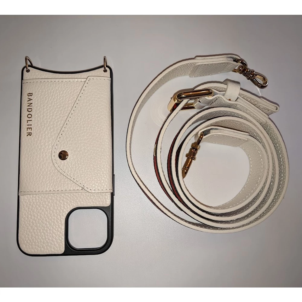 Bandolier Plain Leather IPhone 13 IPhone 13 Mini IPhone 13 Pro For Women Ivory/gold X Iphone 13 Mini 4 Bandolier Plain Leather IPhone 13 IPhone 13 Mini IPhone 13 Pro For Women Ivory/gold X Iphone 13 Mini - Image 4