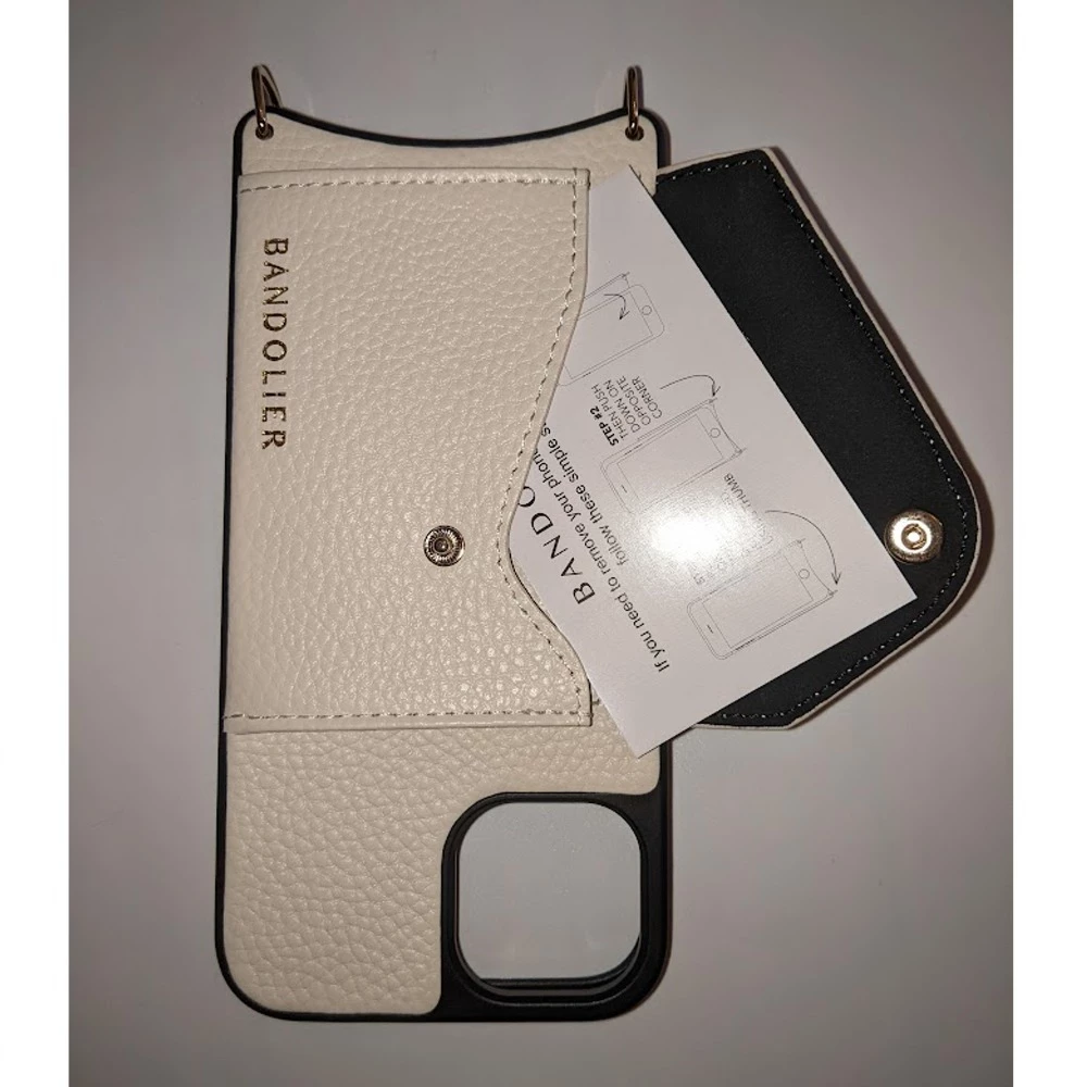 Bandolier Plain Leather IPhone 13 IPhone 13 Mini IPhone 13 Pro For Women Ivory/gold X Iphone 13 Mini 5 Bandolier Plain Leather IPhone 13 IPhone 13 Mini IPhone 13 Pro For Women Ivory/gold X Iphone 13 Mini - Image 5