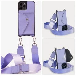 Bandolier Plain Leather Logo IPhone 13 IPhone 13 Mini IPhone 13 Pro For Women Lavender/silver X Iphone 13 Pro Max -Bandolier Online Shop org 3483