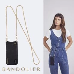 Bandolier 2020 Cruise Unisex Street Style Plain Leather IPhone 8 IPhone 8 Plus For Women Black/gold X Iphone12promax
