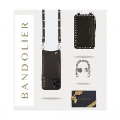 Bandolier Plain Leather IPhone 8 IPhone X IPhone XS IPhone XS Max For Women Black/silver X Iphone 13 Mini