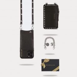 Bandolier Plain Leather IPhone 8 IPhone X IPhone XS IPhone XS Max For Women Black/silver X Iphone 13 Mini -Bandolier Online Shop org 3513