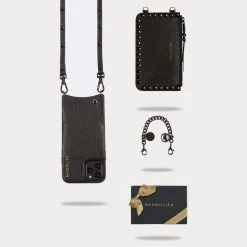 Bandolier Plain Leather IPhone 8 IPhone X IPhone XS IPhone XS Max For Women Black/silver X Iphone 13 Mini -Bandolier Online Shop org 3514