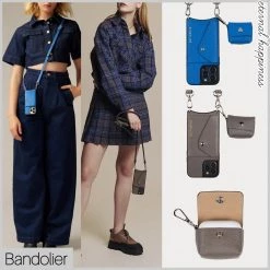 Bandolier Plain Leather Co-ord Logo IPhone 13 IPhone 13 Mini For Women Gray (airpod Regular) X Gray (iphone 11 Pro)