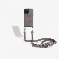 Bandolier Plain Leather Co-ord Logo IPhone 13 IPhone 13 Mini For Women Gray (airpod Regular) X Gray (iphone 11 Pro) -Bandolier Online Shop org 3571