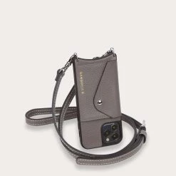 Bandolier Plain Leather Co-ord Logo IPhone 13 IPhone 13 Mini For Women Gray (airpod Regular) X Gray (iphone 11 Pro) -Bandolier Online Shop org 3572