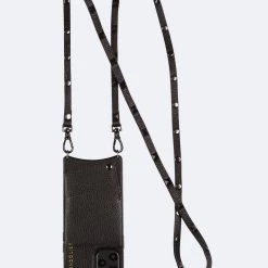 Bandolier SARAH Unisex Street Style Plain Leather IPhone 8 IPhone 8 Plus For Women Black/gold X 12 Pro Max -Bandolier Online Shop org 3622