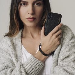 Bandolier 2019 SS Plain Leather IPhone 8 IPhone 8 Plus IPhone X IPhone XS For Women Black/pewter X One Size -Bandolier Online Shop org 3655