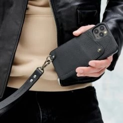 Bandolier Plain Leather IPhone XS Max IPhone XR Logo IPhone 11 Pro For Men Black/pewter X Iphone Xr -Bandolier Online Shop org 3689