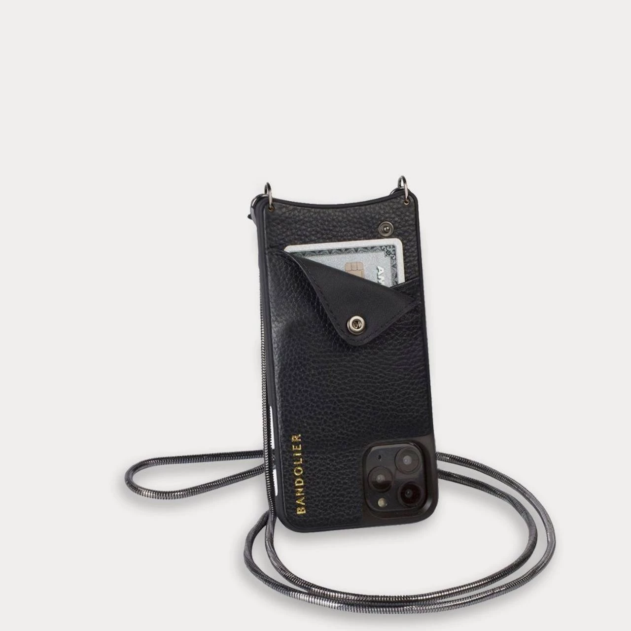 Bandolier Unisex Chain Plain Leather IPhone 8 IPhone 8 Plus IPhone X For Women Black/gold X Iphone Xs / X 5 Bandolier Unisex Chain Plain Leather IPhone 8 IPhone 8 Plus IPhone X For Women Black/gold X Iphone Xs / X - Image 5