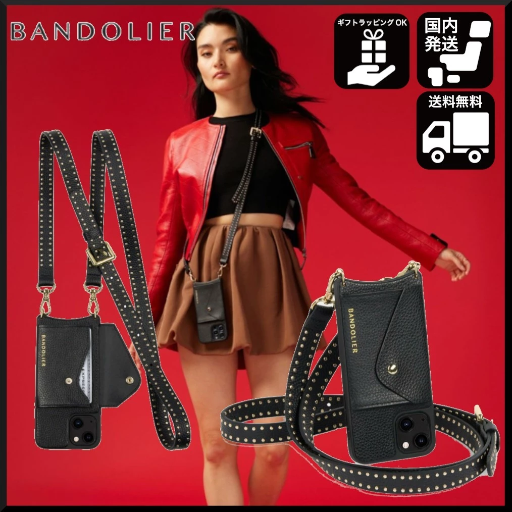 Bandolier Plain Leather Logo IPhone 13 IPhone 13 Mini IPhone 13 Pro For Women Black X Iphone13 1 Bandolier Plain Leather Logo IPhone 13 IPhone 13 Mini IPhone 13 Pro For Women Black X Iphone13