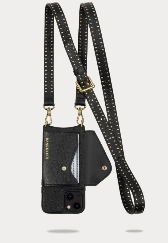 Bandolier Plain Leather Logo IPhone 13 IPhone 13 Mini IPhone 13 Pro For Women Black X Iphone13 4 Bandolier Plain Leather Logo IPhone 13 IPhone 13 Mini IPhone 13 Pro For Women Black X Iphone13 - Image 4