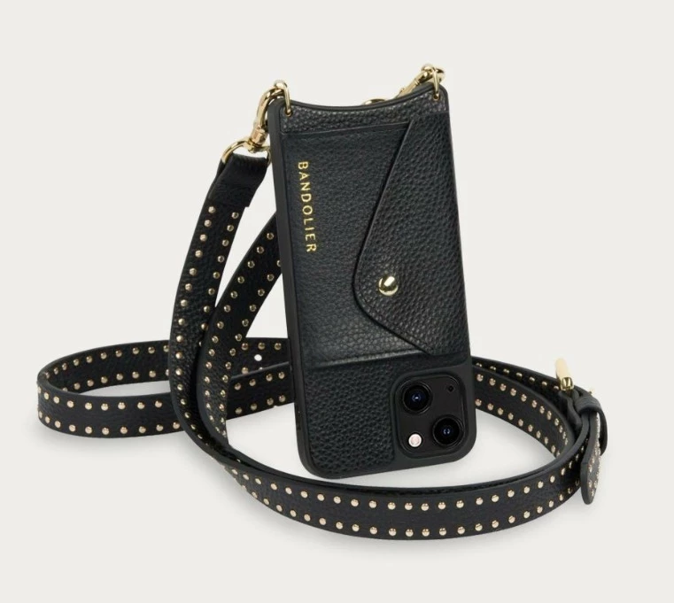 Bandolier Plain Leather Logo IPhone 13 IPhone 13 Mini IPhone 13 Pro For Women Black X Iphone13 7 Bandolier Plain Leather Logo IPhone 13 IPhone 13 Mini IPhone 13 Pro For Women Black X Iphone13 - Image 7