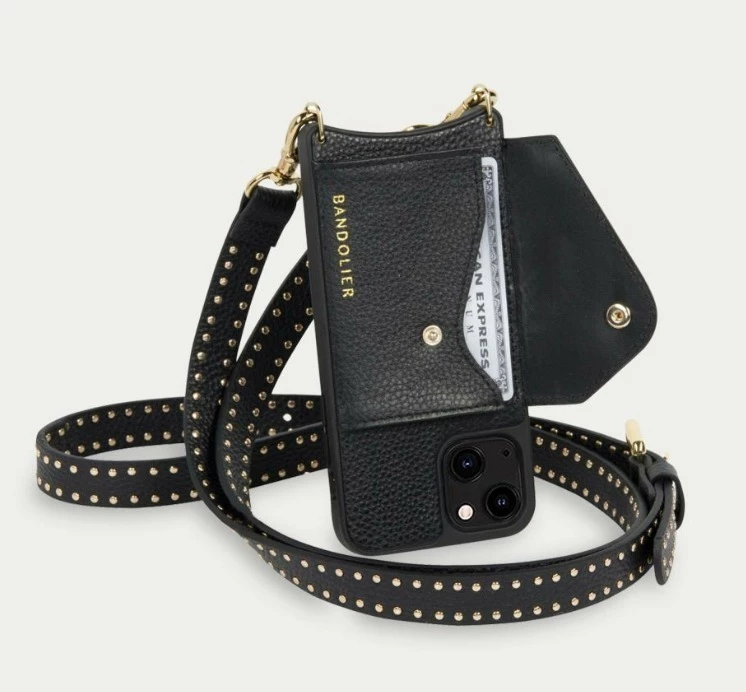 Bandolier Plain Leather Logo IPhone 13 IPhone 13 Mini IPhone 13 Pro For Women Black X Iphone13 8 Bandolier Plain Leather Logo IPhone 13 IPhone 13 Mini IPhone 13 Pro For Women Black X Iphone13 - Image 8