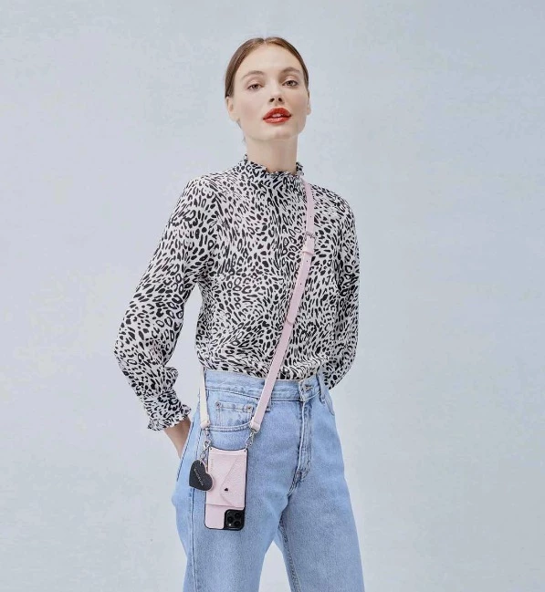 Bandolier 2020 Cruise Heart Unisex Studded Street Style Plain Leather IPhone 8 For Women Black/pink/silver X One Size 3 Bandolier 2020 Cruise Heart Unisex Studded Street Style Plain Leather IPhone 8 For Women Black/pink/silver X One Size - Image 3