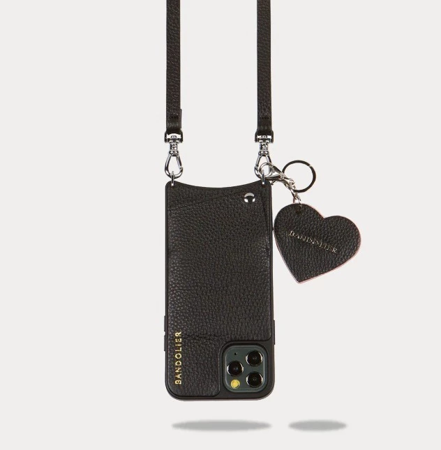 Bandolier 2020 Cruise Heart Unisex Studded Street Style Plain Leather IPhone 8 For Women Black/pink/silver X One Size 4 Bandolier 2020 Cruise Heart Unisex Studded Street Style Plain Leather IPhone 8 For Women Black/pink/silver X One Size - Image 4