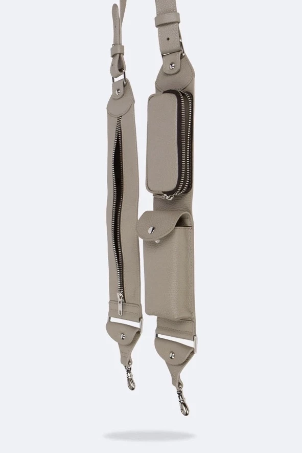 Bandolier Plain Leather Logo Smart Phone Cases For Women Greige/silver X One Size 5 Bandolier Plain Leather Logo Smart Phone Cases For Women Greige/silver X One Size - Image 5