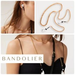 Bandolier Chain Tech Accessories For Women Black/gold X One Size